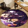 The Nightmare Before Christmas Pattern Round Rug, Indoor/Outdoor Mat, for Picnic, Gameroom, Bedroom, Office, Living Room, Home Decor Carpet, Birthday 