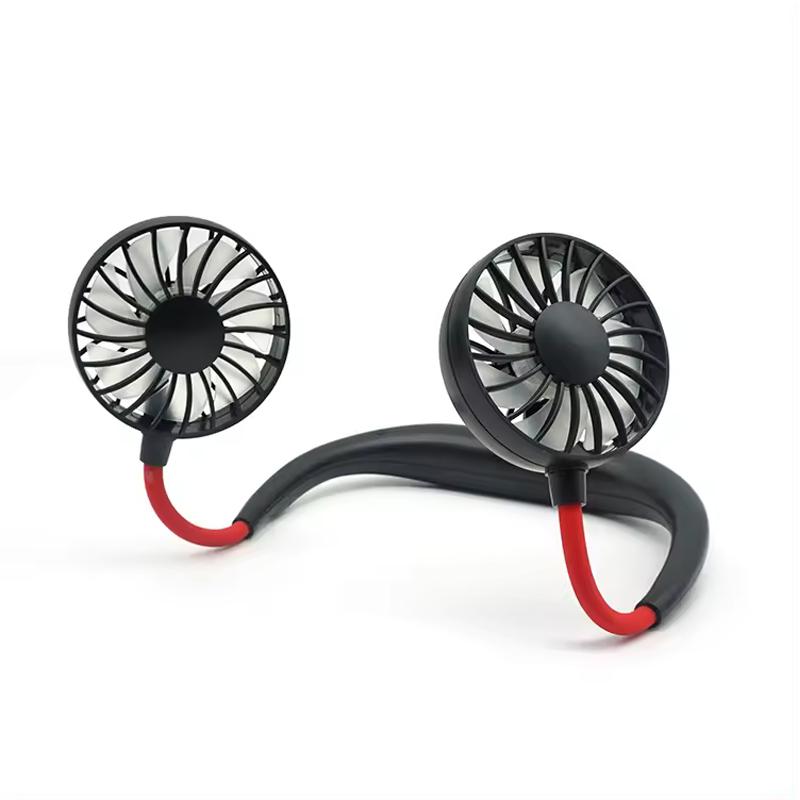 Portable Hand Free USB Rechargeable Sports Neck Fan Neckband 360 Degree Adjustable Strong Wind Air Cooling Personal Mini Fan