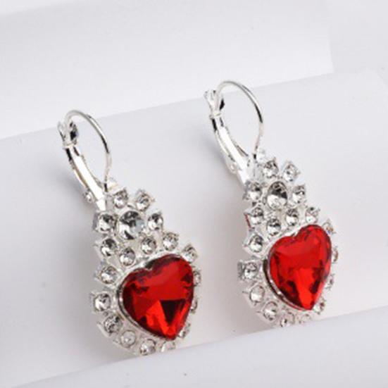 Комплект украшений в форме сердца для женщин, блестящие ожерелье в форме сердца со стразами, серьги, кольца, свадебные украшения, аксессуары