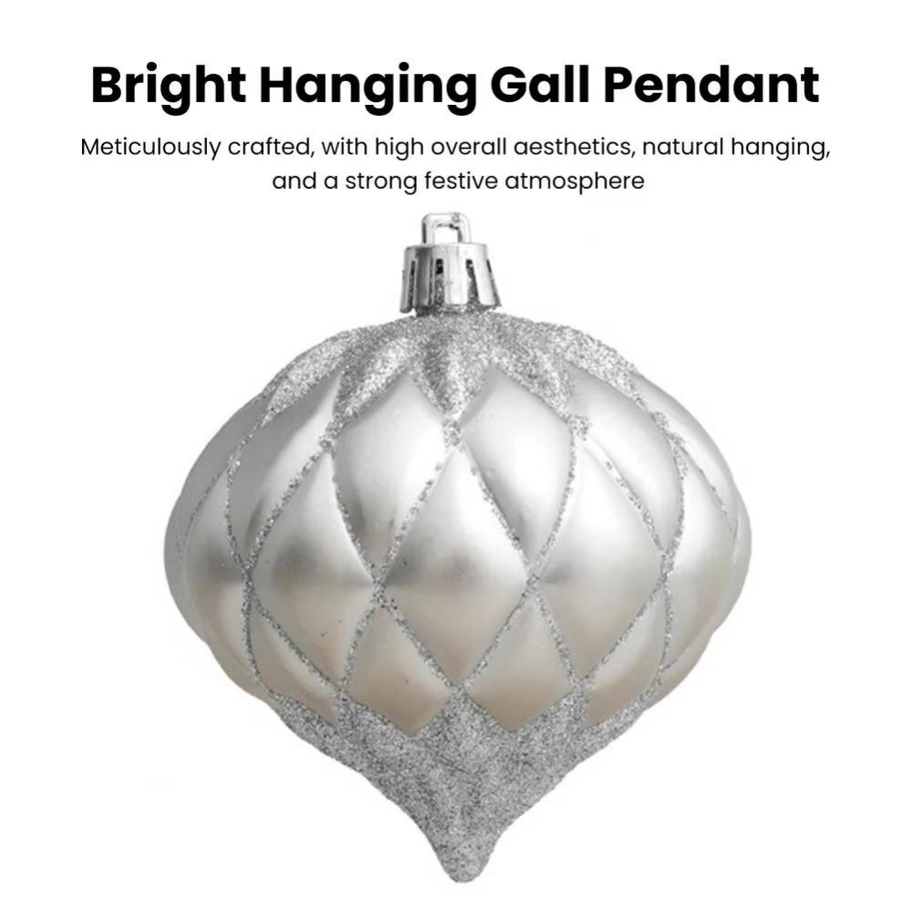 Блестящий Рождественский Шар Подвеска Тонкая Текстура Расписной Нитяной Шар Рождественские Шары Украшение Новый Год