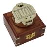 6.35 cm Brass Brunton Compass with Wooden Box Wedding, Anniversary, Birthday, Christmas Gift