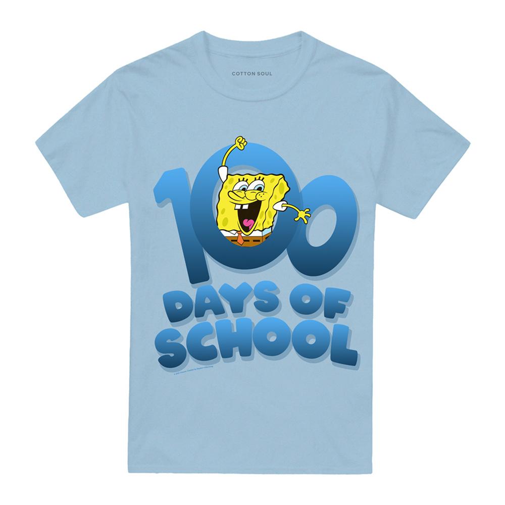 SpongeBob SquarePants Unisex Adult 100 Days School T-Shirt