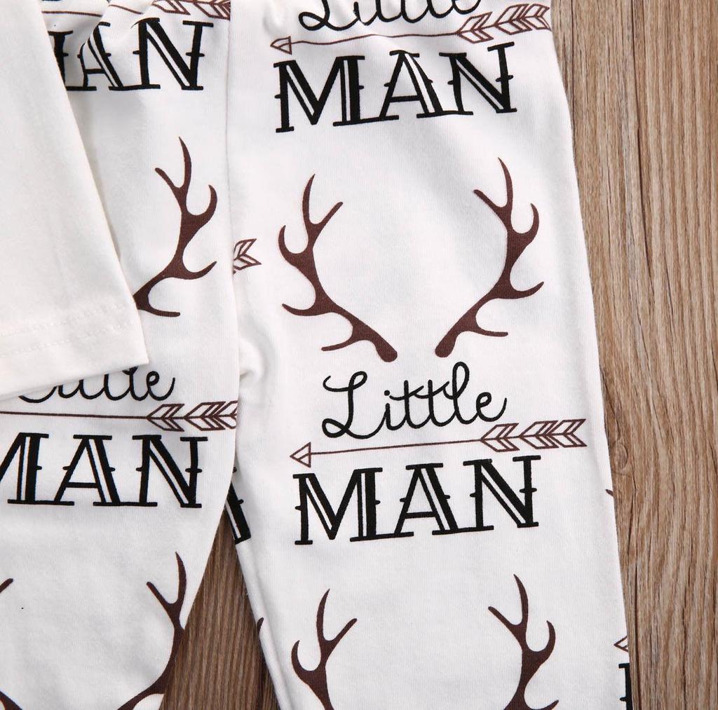 Newborn Baby Boys Reindeer Top Romper Pants Legging Hat Xmas Outfits Set Clothes