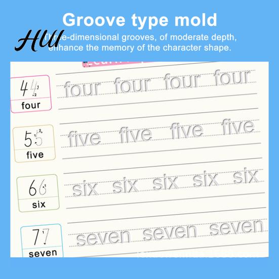 Workbook Set for Building Basic Skills in Children Grooved Copybook Kids Math Drawing Practice Book Handwriting Kids' And Painting Kit Number