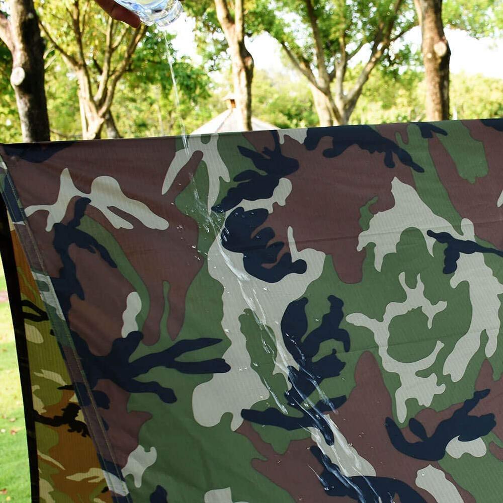 Kylebooker Camping Hammock Rain Fly 10 X 10 Feet, UV Protection and Waterproof, Camo Tent Tarps for Outdoor Adventure, Hiking