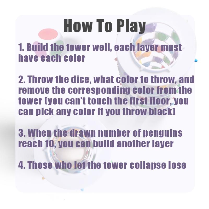 Детские радужные блоки, игра-головоломка, игра с балансом пингвинов, тренировка мелкого движения, настольная игра для вечеринки, игрушки, подарки для детей