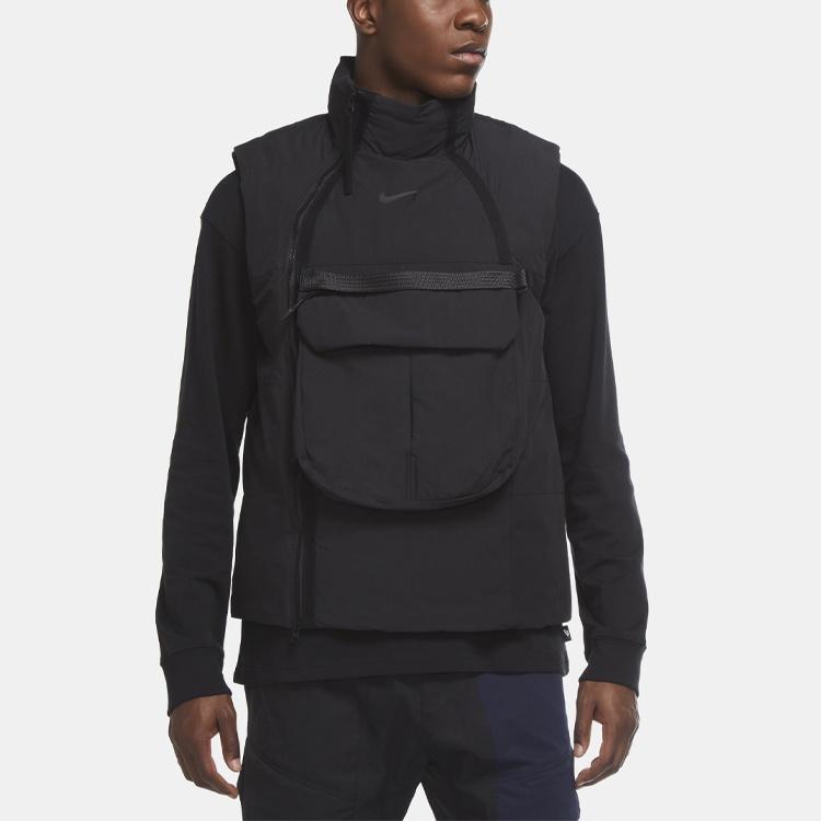 Nike SPORTSWEAR TECH PACK Vests Men's Black Stand Collar Thickened Workwear CU3767-010