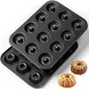 Carbon Steel Mini Fluted Tube Cake Pan Non-stick Bread Baking Pan Pumpkin Cake Baking Mold  Muffin