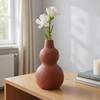 Wooden Flower Vase Handmade Plant Pot Retro Handcrafted Simple Dried Flower Vase Decor For Desk Shelf Bathroom Kitchen