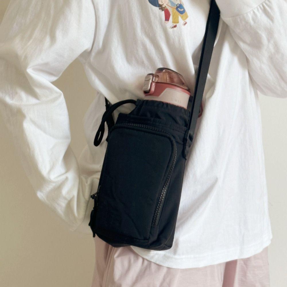 Purse Drawstring Bag Water Bottle Holde Water Cup Bag Casual Mobile Phone Bag  Camping Accessory