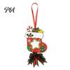 Wooden Hanging Decor Christmas Tree Ornaments, 2D Stocking House Shaped Photo Frame Personalized Frames Decor, Xmas Ornament for Family Holiday