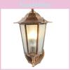 Ретро уличный шестигранный настенный светильник с медной отделкой и водонепроницаемой светодиодной технологией