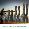 Fishing Bag Portable Folding Fishing Rod Reel Bag Fishing Pole Gear Tackle Tool Carry Case Carrier Travel Bag Storage Bag Organizer