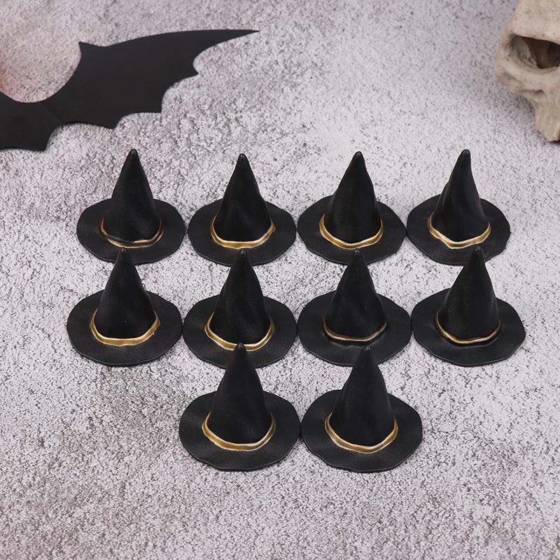 6/10 шт фетровая ткань крошечные шляпы орнамент крышка миниатюрная шляпа ведьмы маленькие шляпы для украшения торта Хэллоуин украшение игрушка