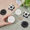 SUPERFINDINGS 6Pcs 3 Colors Faux Leather Rose Flower Leather Flower Embellishment Rose Flower Floral Decorations for Shoes Hat Bag Clothes Headband