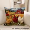 pc Adorable D Flat Printed Animal Themed Pillow Covers Sofa cushion cover home bedroom room decoration