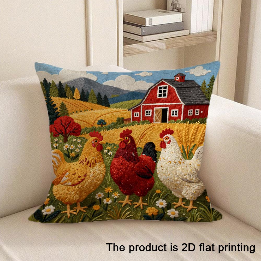 pc Adorable D Flat Printed Animal Themed Pillow Covers Sofa cushion cover home bedroom room decoration