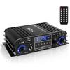 4 Channel Bluetooth 5.0 Stereo Amplifier, 50Wx4 HiFi Power Amp, 1200W Max, USB/SD/FM, Class D Home Audio Receiver for Home Theater & Karaoke