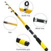 Telescopic Fishing Rods 1.8-4.5M High Carbon Steel Spinning Fishing Rods (For Travelling) Outdoor Bass Fishing Rods