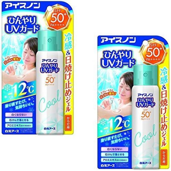 Охлаждающий гель-пакет Cool UV Guard 60г Hakugen Earth Охлаждающие товары Солнцезащитный крем УФ-защита "Набор 2"