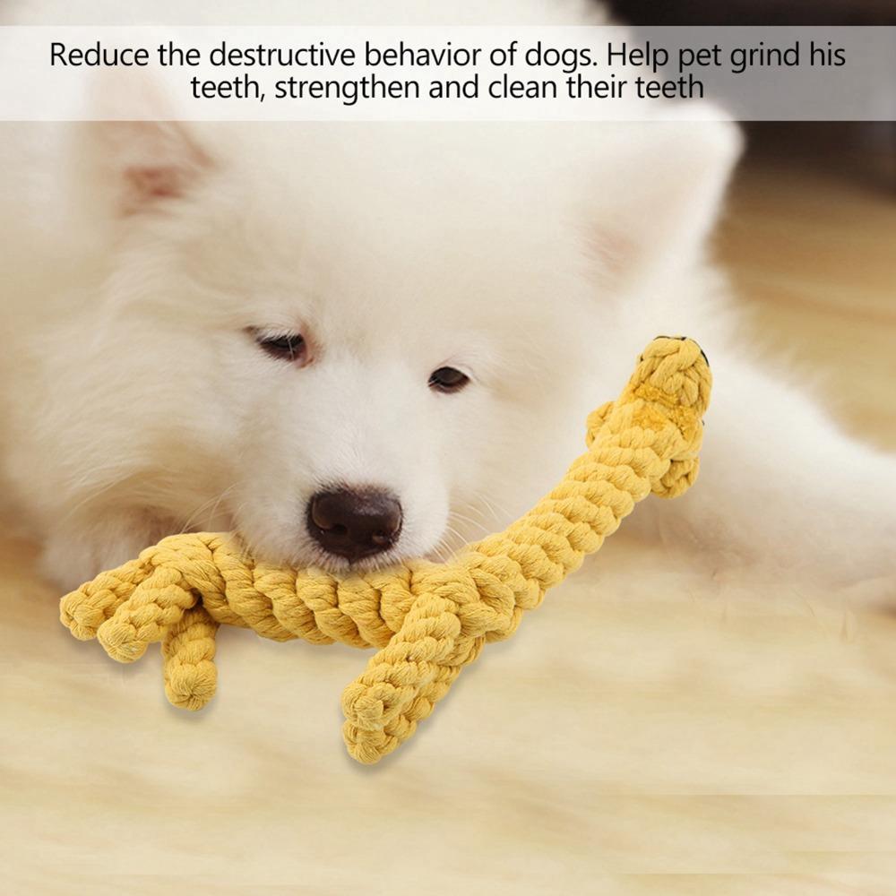 Cotton Rope Giraffe Dog Toy Giraffe Shaped Handmade Pet Toy Dog Chew Toy Small Medium Dogs