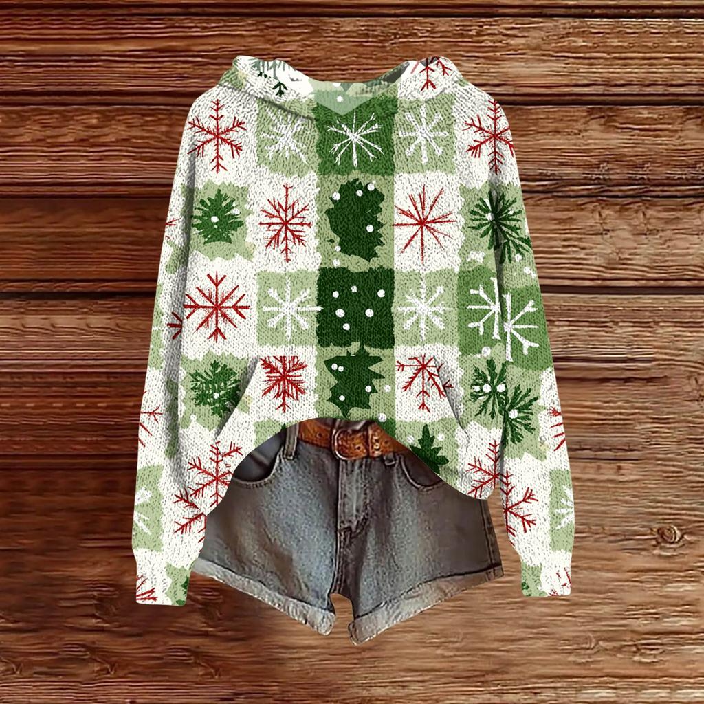 Женская модная повседневная толстовка с капюшоном и длинными рукавами с принтом