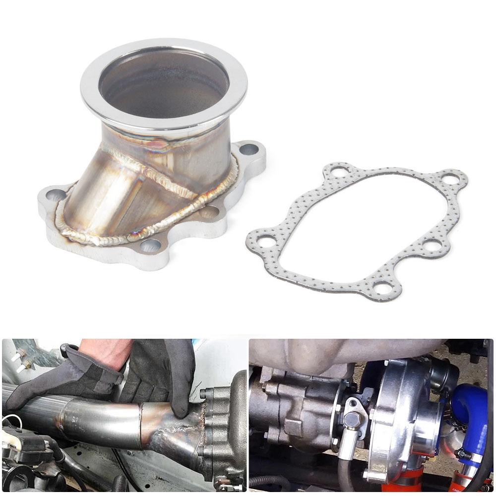 Turbo Down Pipe Adapter 63mm V-band Clamp Flange For T25 T28 GT25 GT28 To 2.5