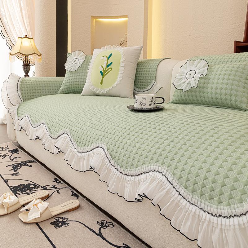 Summer Sofa Cushion New Cool High-End Sofa Mat Seat Cushion Straight Row Sofa Cover Cover Cloth