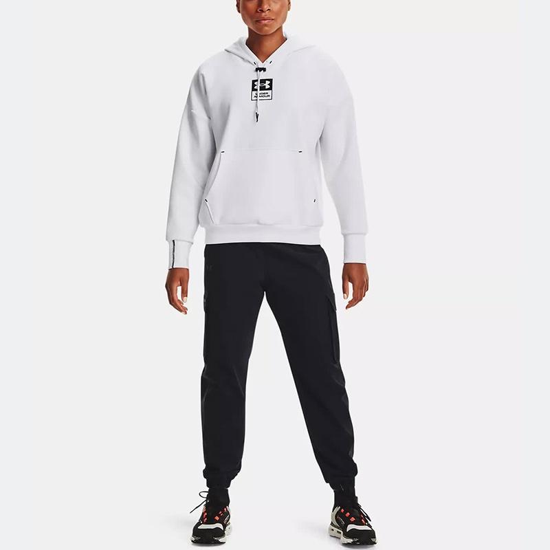 Under Armour Summit Sweatshirts Women's White Hooded Moderate Regular Unisex 1369416-100