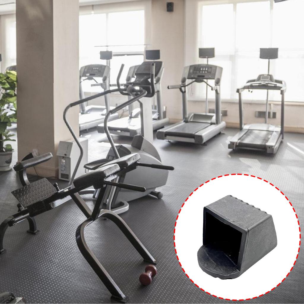 4Pcs Square Tubing Plastic Plugs Fitness Equipment End Caps Floor Protectors Replacement End Cover Easy To Install
