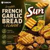 Кукурузные чипсы Orion Wavy со вкусом французского чесночного хлеба 70 г хрустящие кукурузные снеки со вкусом французского чеснока