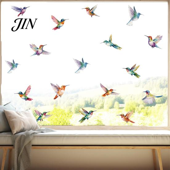Flying Pet Protection Decal 3Pcs Static Bird Window Clings, Decals, Removable PVC Anti-Collision Bird-friendly Sticker Stickers for Glass Doors
