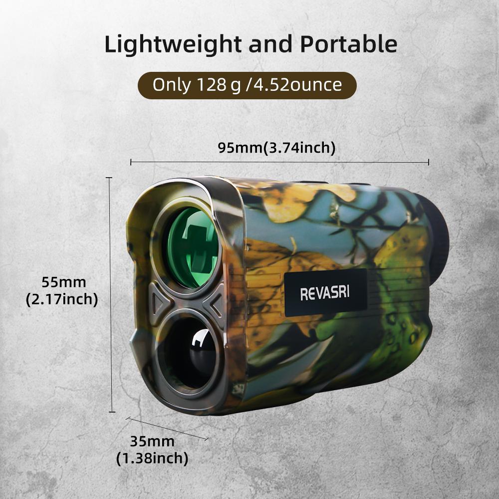 REVASRI Mini Hunting Rangefinder 1000yds Camo Range Finder Multi Functional High-Precision Rangefinder for Outdoor Wild Hunting