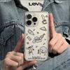 Прозрачный чехол Space для iPhone 11, 15 Pro, 16 и 17 Pro Max - Мягкий чехол с дизайном щенка