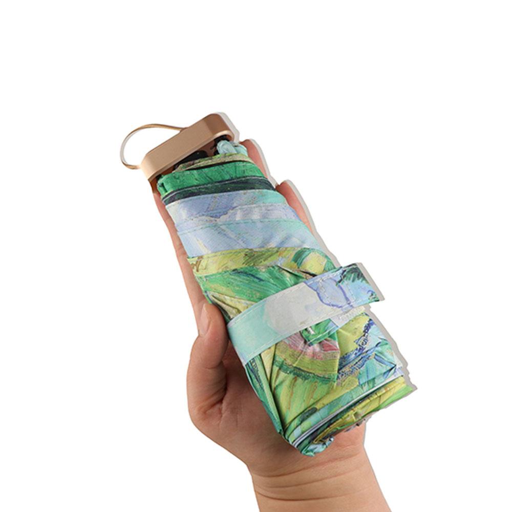 Портативные дождевые зонты Мини 6-складной зонт от солнца Легко хранить Солнцезащитный зонт Студент