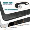 Aootf License Plate Frame Carbon Fiber- Black Aluminum Car Tag Holder Cover Printed Carbon Pattern With Screws Caps, Front & Rear 2 Pack
