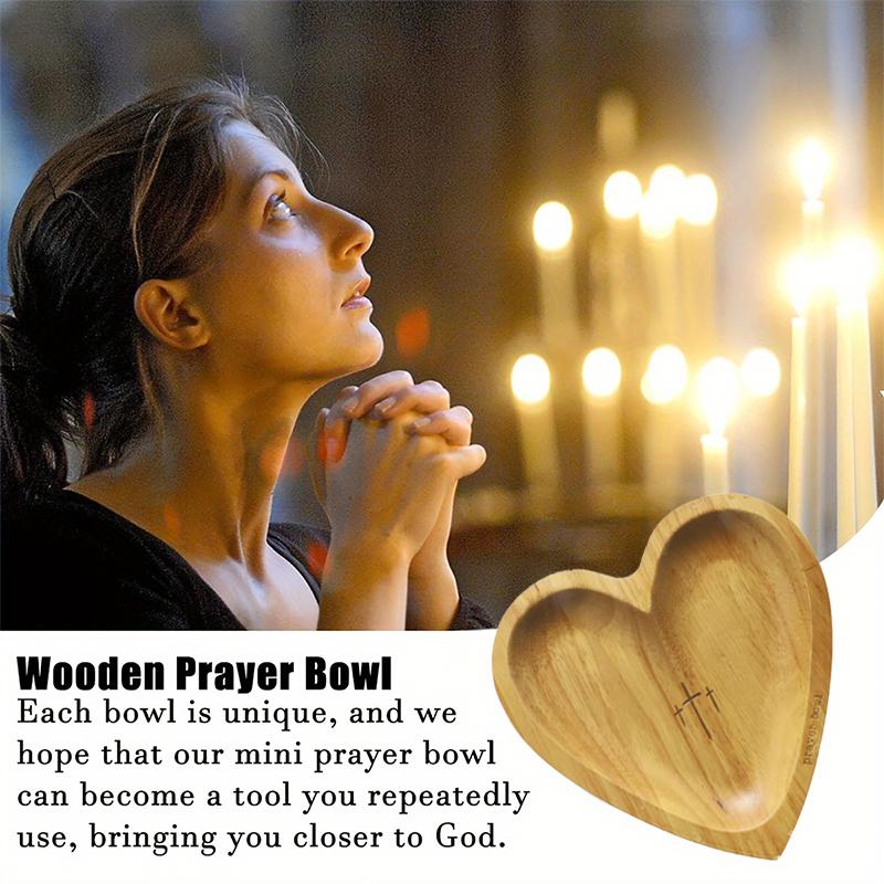 1 шт. без молитвенных карточек для прикроватных столиков, каминных полок, комодов, тумбочек, молитвенная чаша в форме сердца на День благодарения