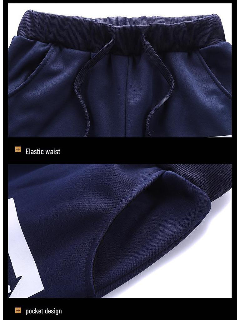 Men's Fleece-Lined Sporty Casual Two-Piece Suit for Autumn/Winter 2025