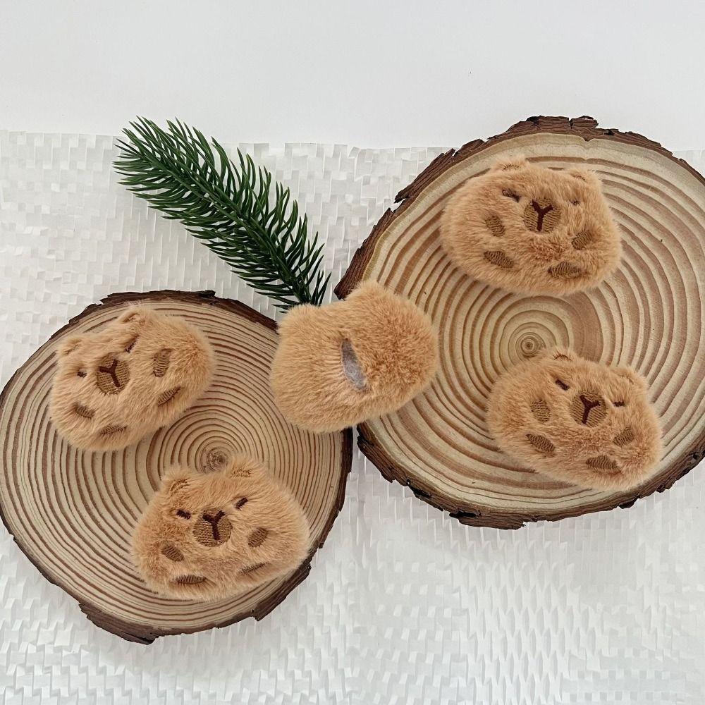 Fluffy Capybara Brooch Plush Corsage Cartoon Clothes Badge  DIY Scarf