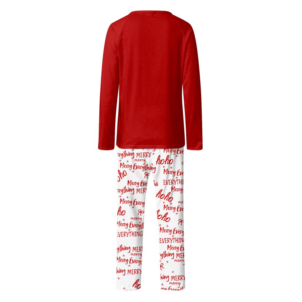 Family Matching Print Sets Pajamas Loungewear Outfits Family Matching Long Sleeve Tops+Pants Set