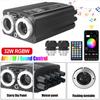 32 Вт Twinkle Dual port Fiber Optic Star Ceiling Kit с RGB Meteor effect APP Car Roof stars Fiber Optic Starry Sky Car Ceiling