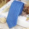 Adjustable Jean Fabric Tie Narrow Retro Cravat Classic Denim Men Necktie Shirt