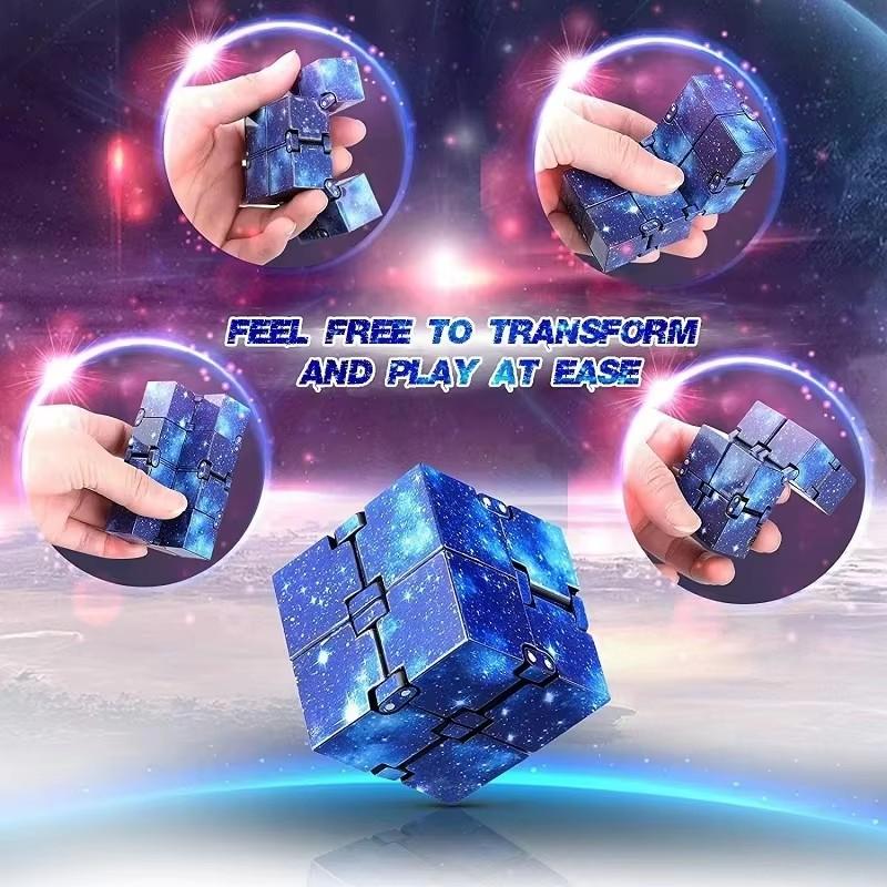 Веселый куб-трансформер для пальцев, игрушка от СДВГ и тревожности, игра для кончиков пальцев, головоломка, магический декомпрессор, рождественский подарок для детей