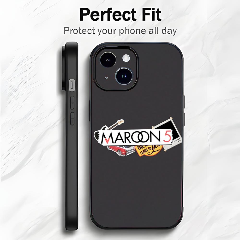 Поп Запоминающаяся Группа M-Maroon 5 Чехол для Телефона Чехол для Телефона Мягкая Упаковка Легкий Для iPhone17 16 15 14 13ProMax