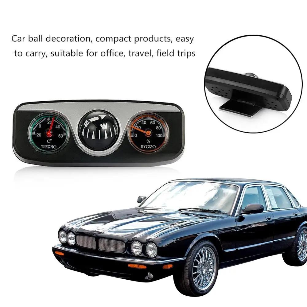 Многофункциональный автомобильный компас 3-в-1, высокая точность, с термометром, клейкий навигационный шар из АБС-пластика для судов, автомобильные инструменты