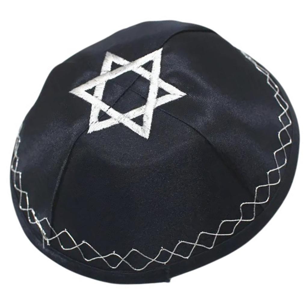 Elegant Kippah Cap for Adult Jewish Hat Embroidery Star Kippa Cap Comfortable Yarmulke Hat Judaism Kippa Hat Accessory