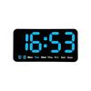 Voice Control Large Digital Wall Clock Temperature Date Week DST Snooze Table Clock 12/24H Dual Alarm Wall-mounted LED Clock