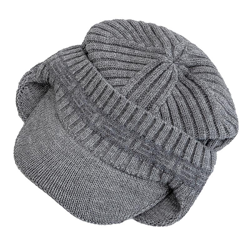 New Style Plush Fur Lined Winter Hat With Earflap Fashion Beanie Hats Men Outdoor Keep Warm Cap Winter Hat Father Warm Gift