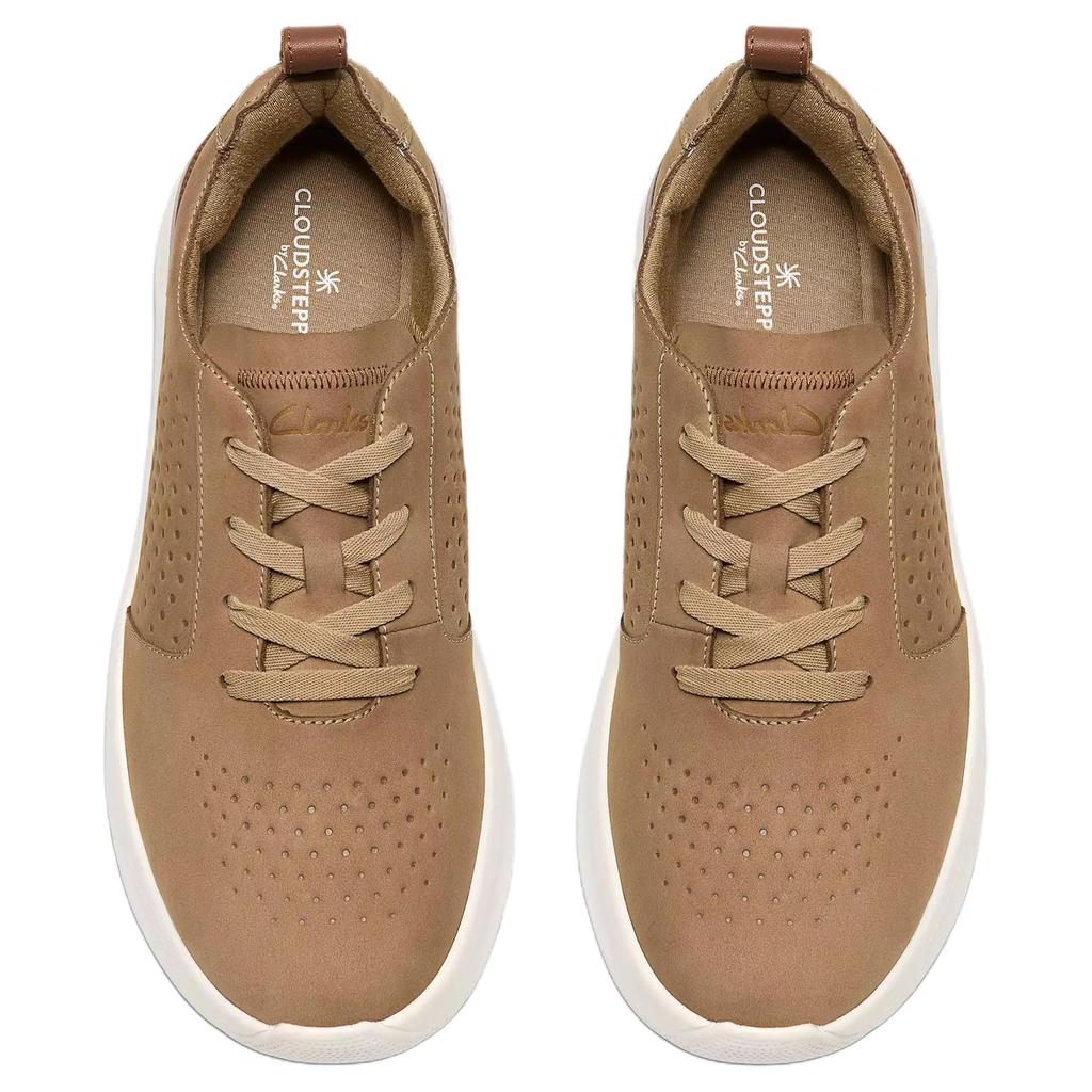 Clarks Solevana Стиль Универсальные Низкие Кеды с Круглым Носком Повседневные Туфли Мужские Кроссовки Песочный 26187559