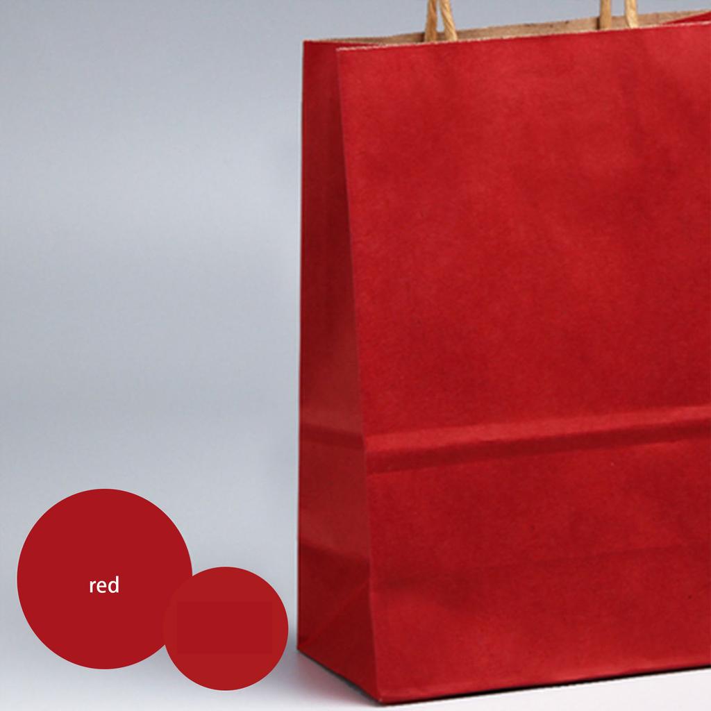 30pcs 18 Colors Optional Solid Color Kraft Paper Bags Can Be Used Multiple Times Shopping Bags, Holiday Gift Packaging Bags